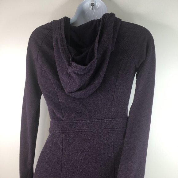 Athleta Purple Power Down Hooded Dress Front Pockets Size XXS - Picture 5 of 11